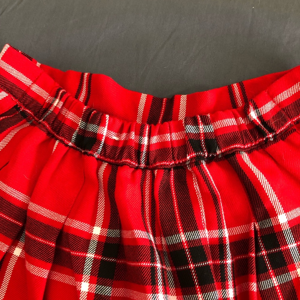 Red Plaid JUSTICE Skirt - Picture 4 of 5